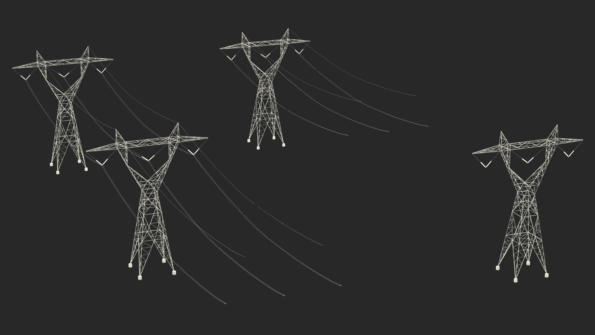 3D 500kV LST Transmission Line Supports
