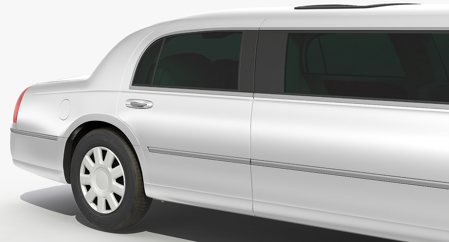 Limousine Generic White Simple Interior 3D model