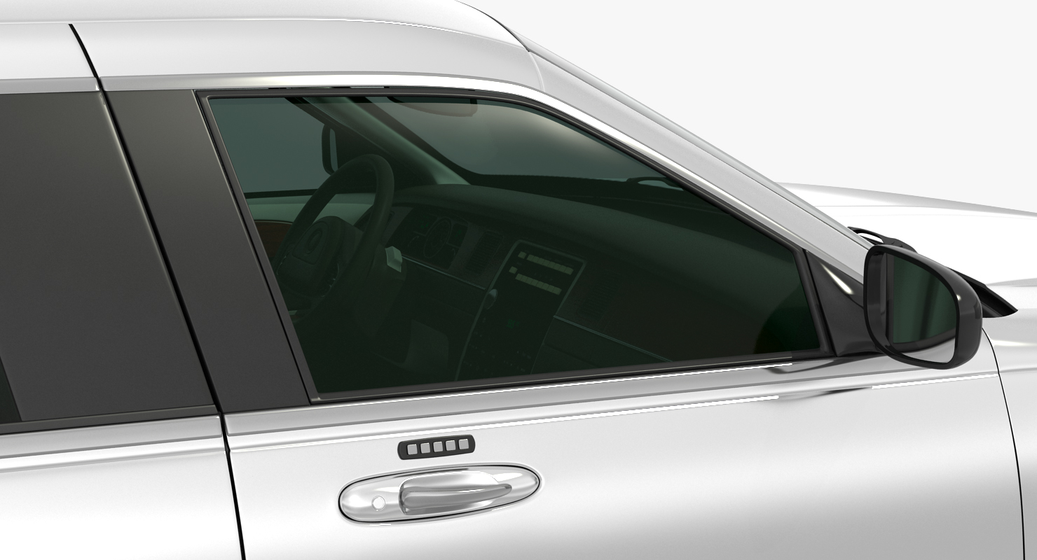 Limousine Generic White Simple Interior 3D model