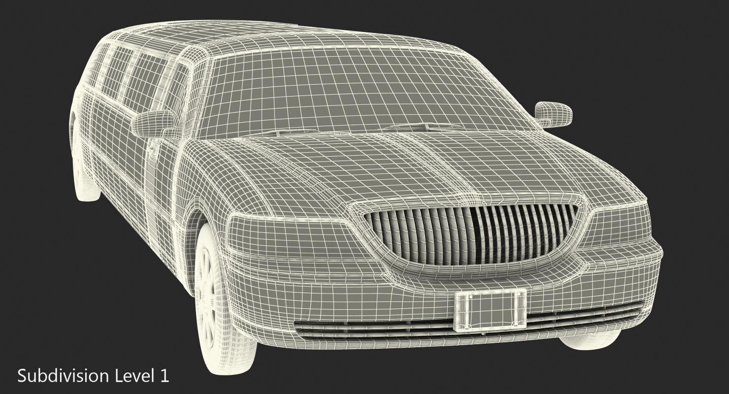 Limousine Generic White Simple Interior 3D model