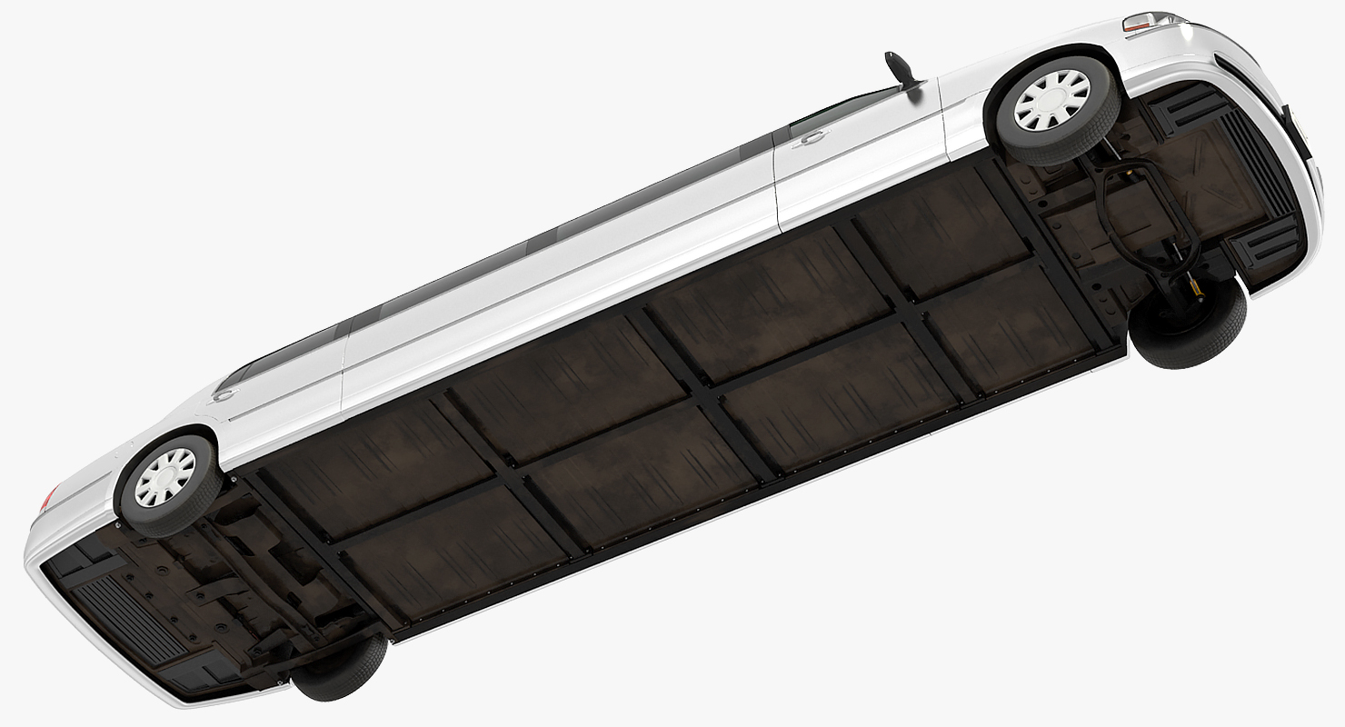 Limousine Generic White Simple Interior 3D model