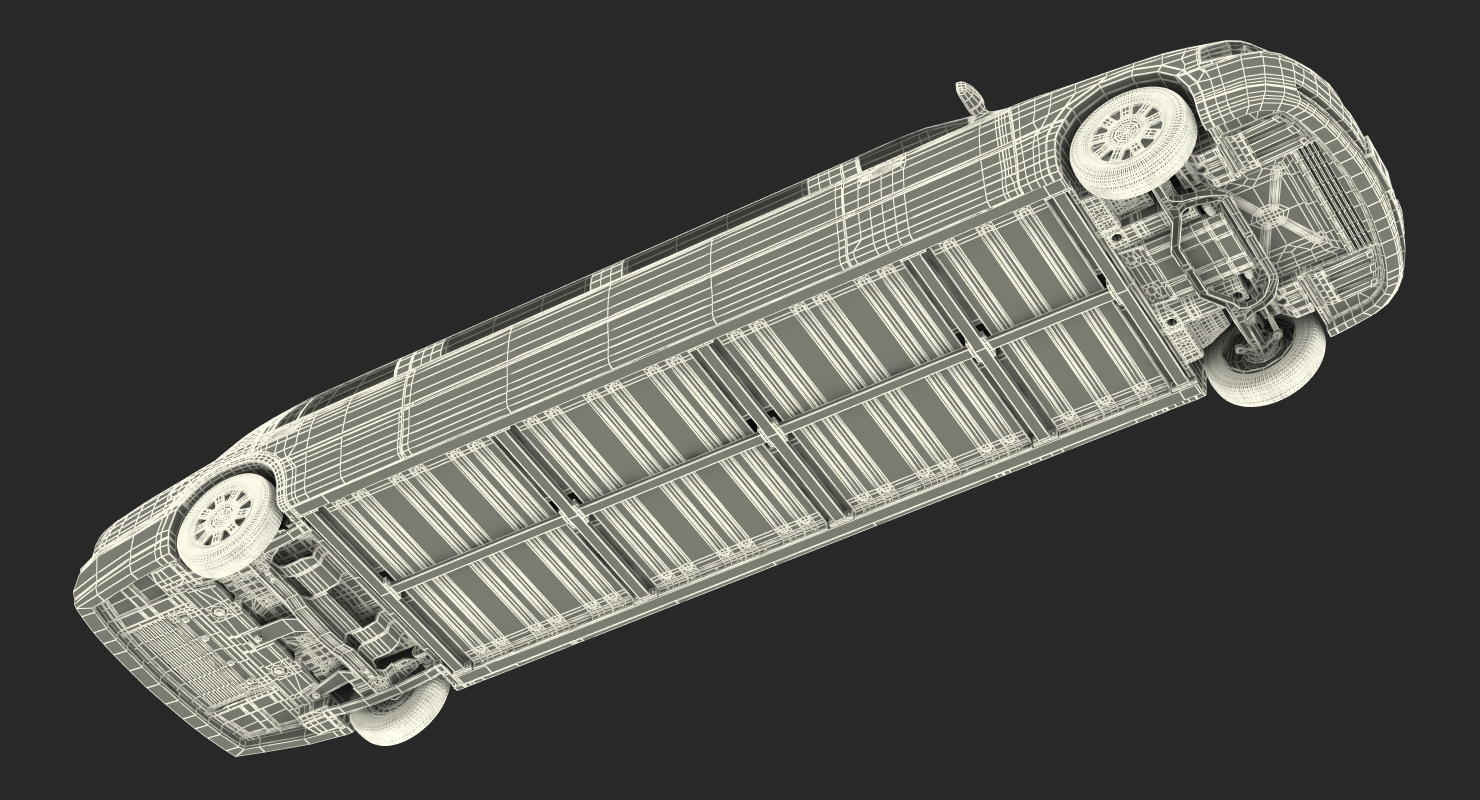 Limousine Generic White Simple Interior 3D model