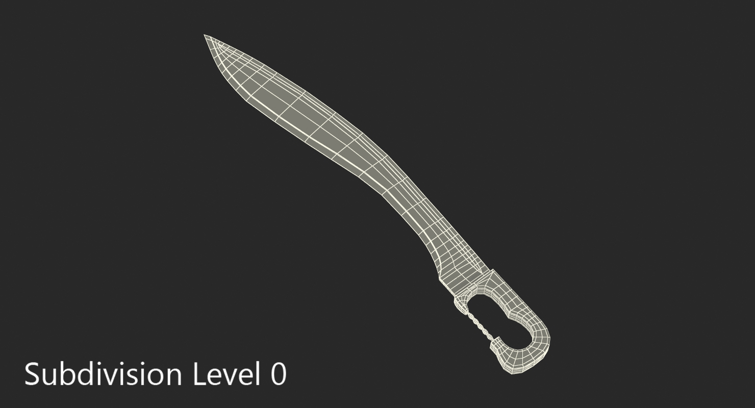 3D Falcata Warrior Sword