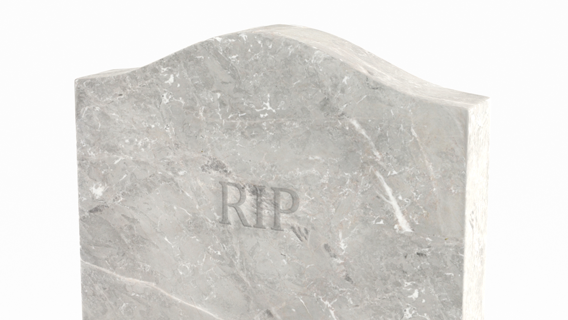 3D Marble Headstone for Grave