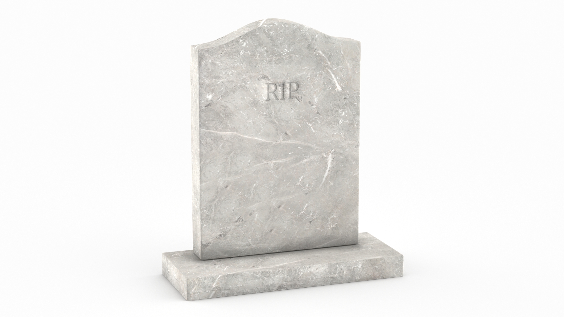 3D Marble Headstone for Grave