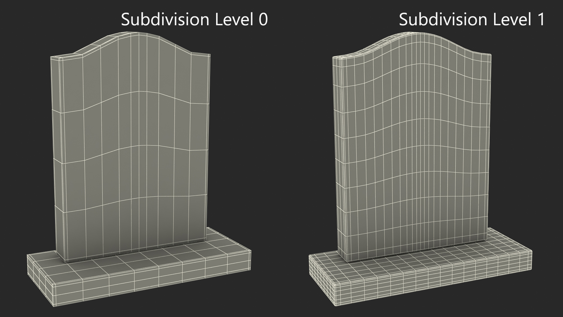 3D Marble Headstone for Grave