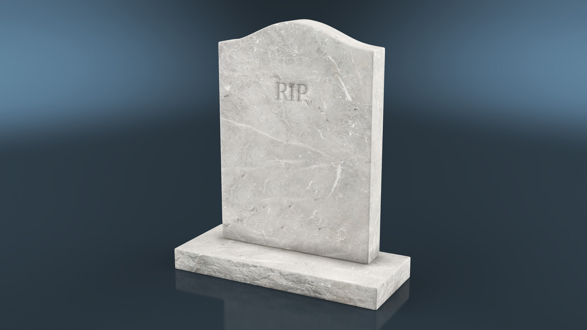 3D Marble Headstone for Grave
