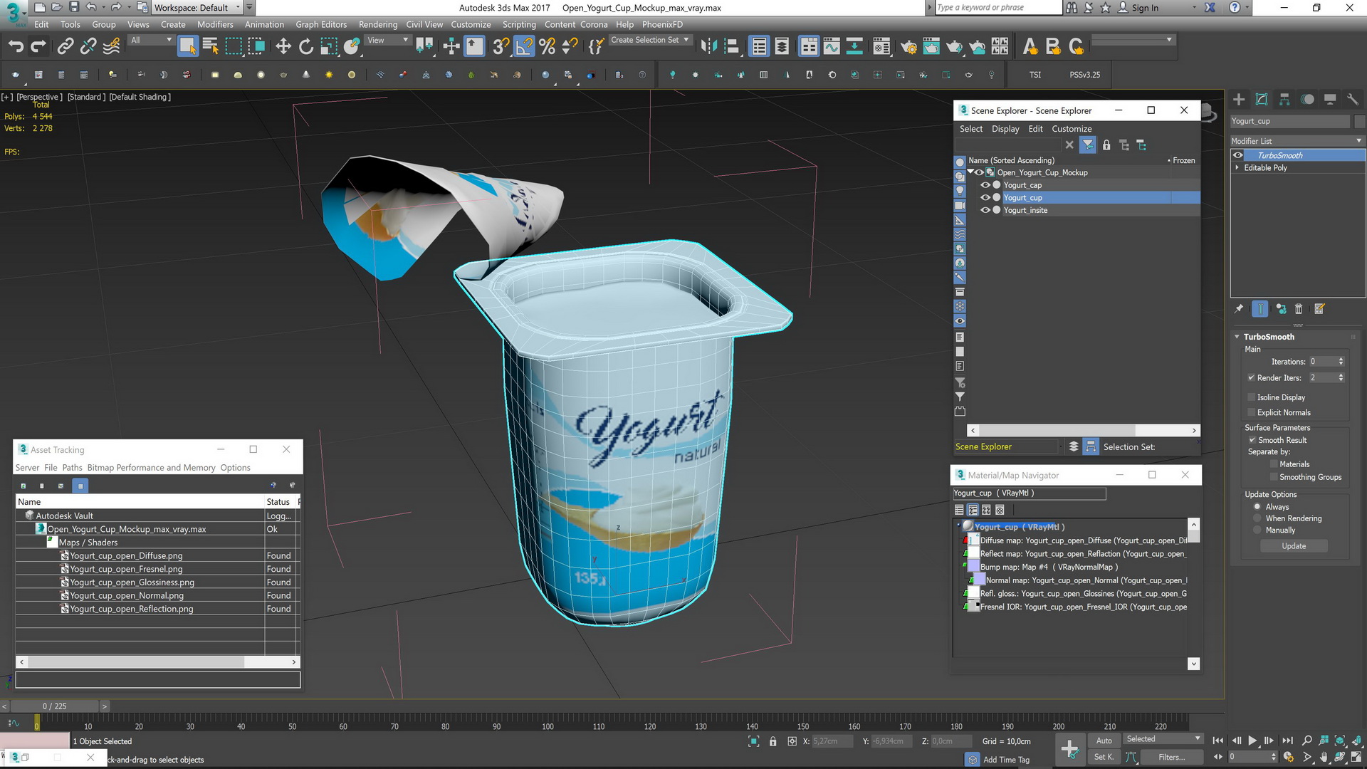 Open Yogurt Cup Mockup 3D