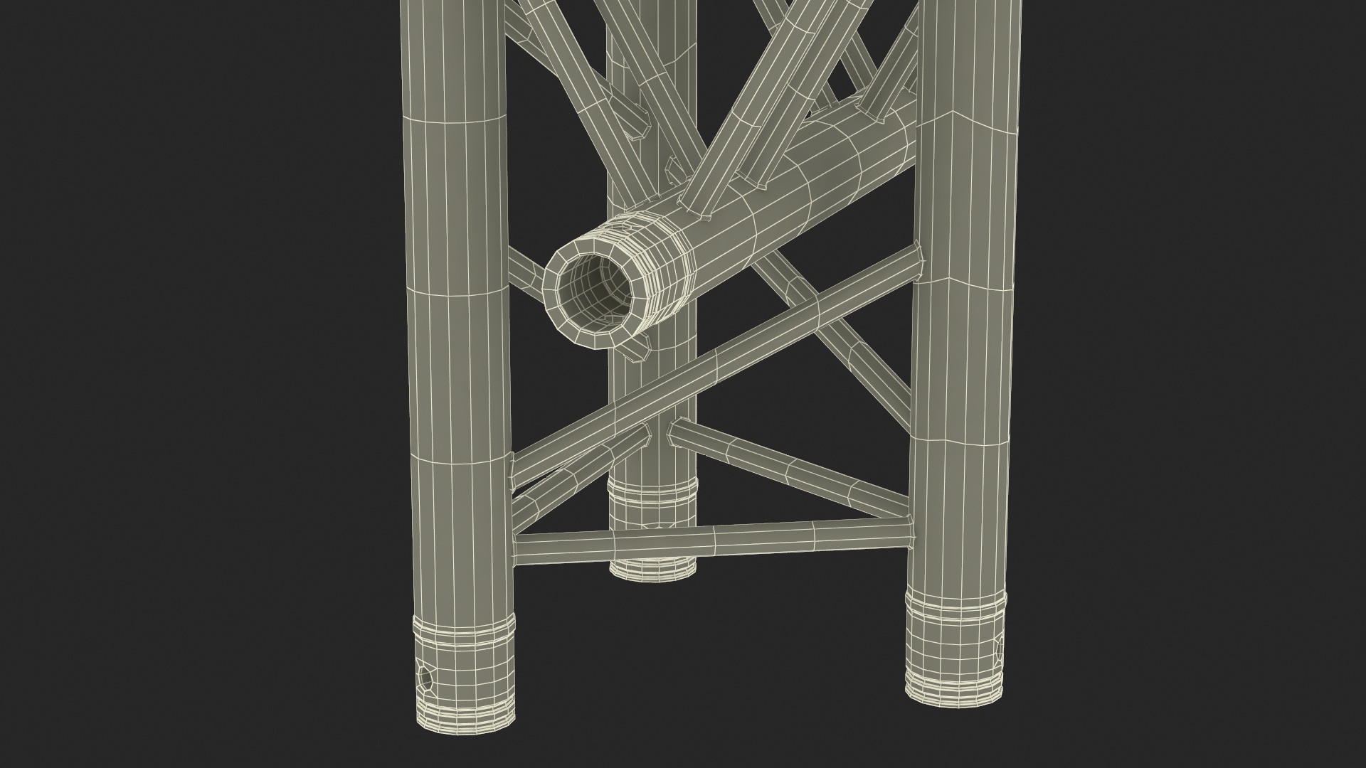 Triangular Truss Modular 3D model