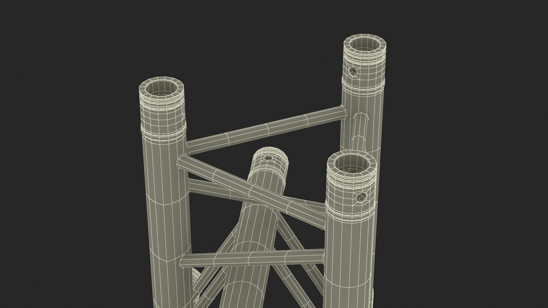 Triangular Truss Modular 3D model