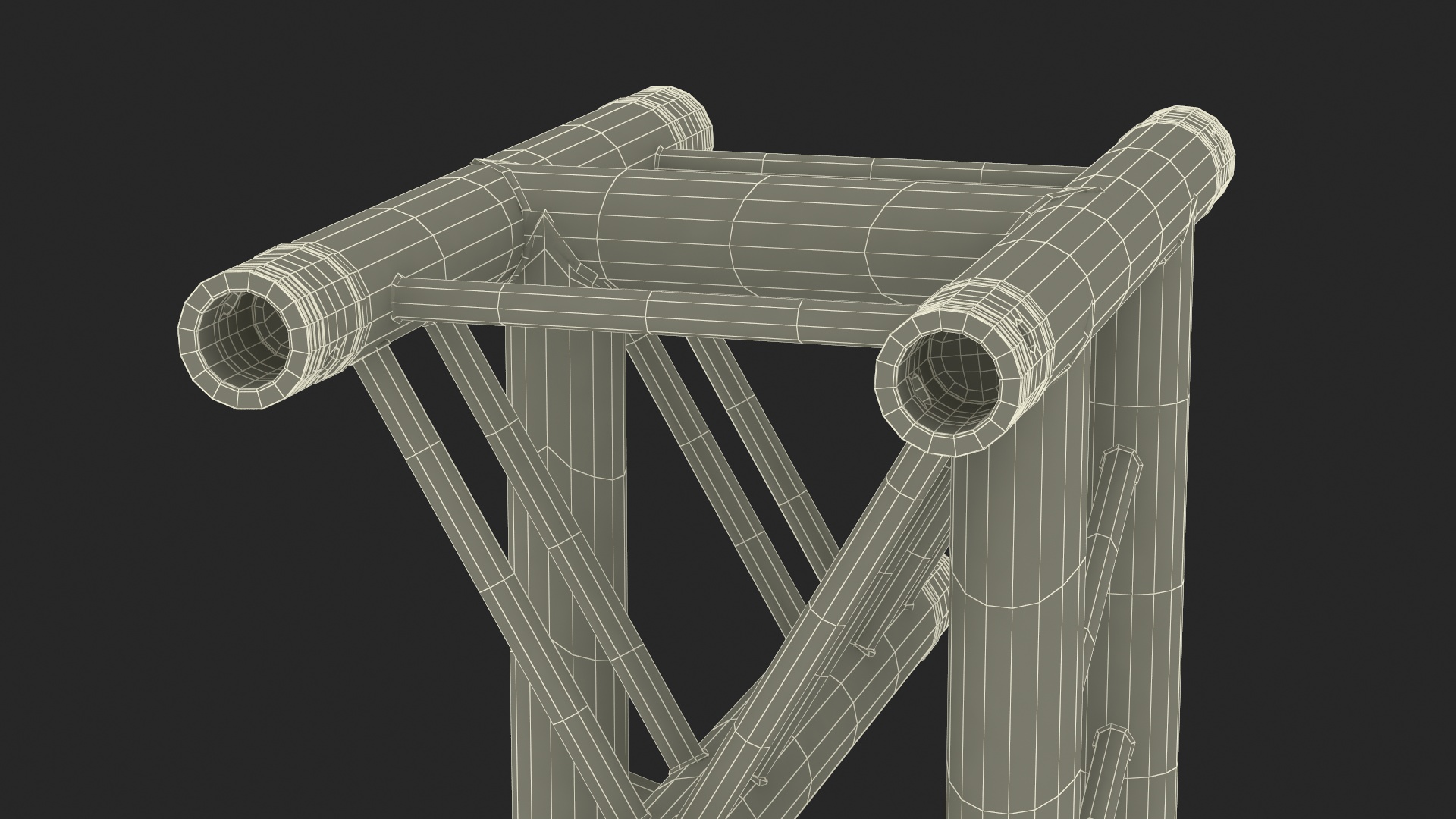Triangular Truss Modular 3D model