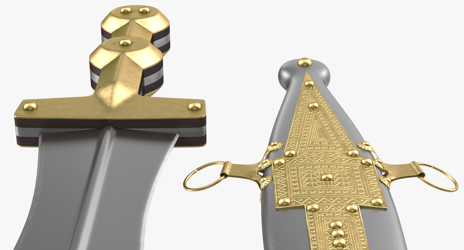 3D model Roman Pugio Dagger with Sheath