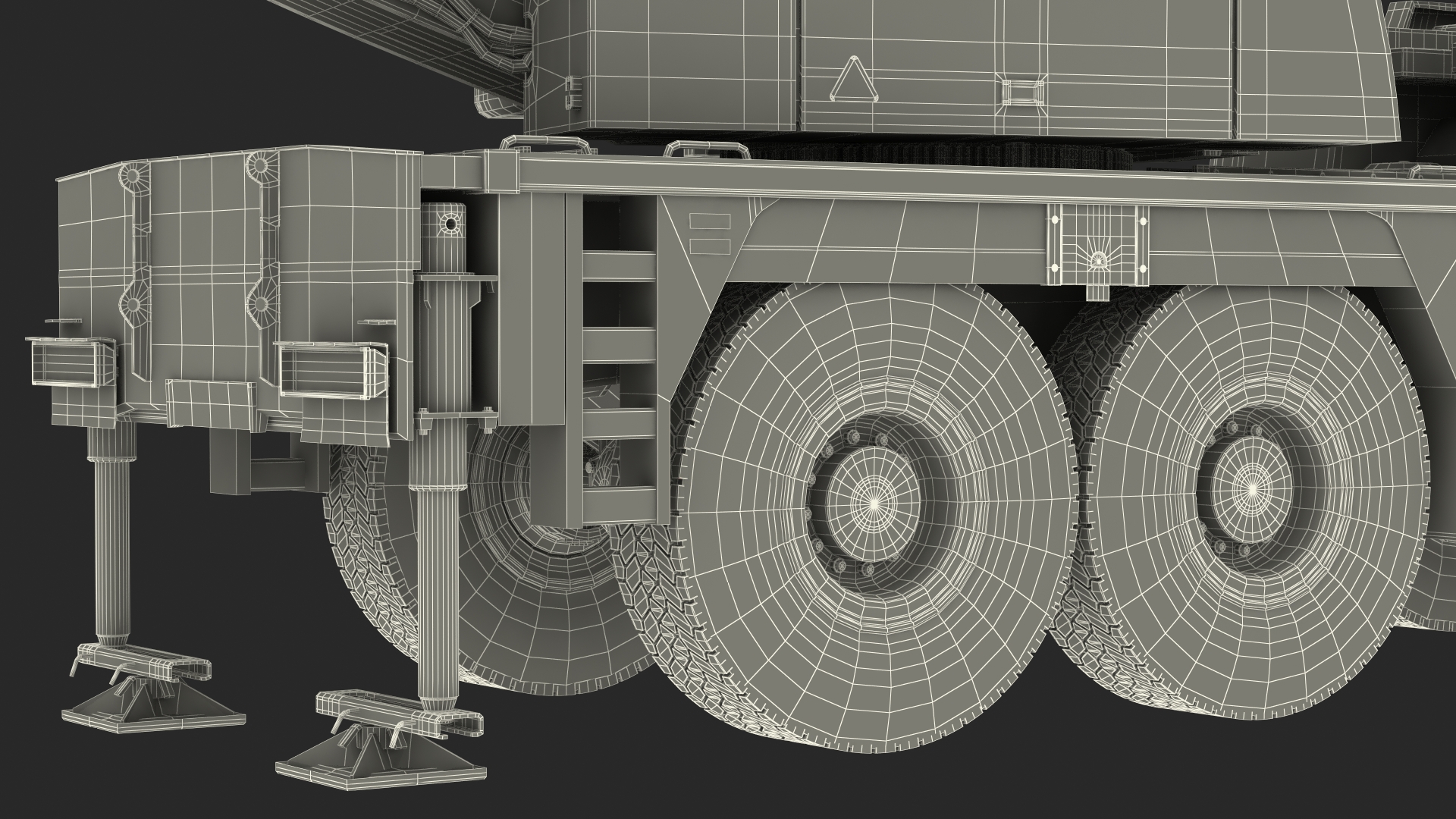 3D Compact Mobile Crane Liebherr With Load Rigged