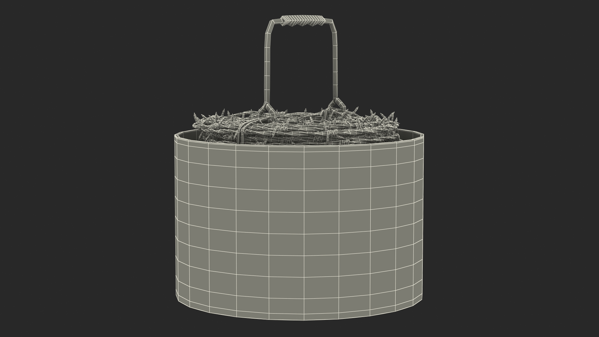 3D model Barbed Black Wire in Cardboard Packaging