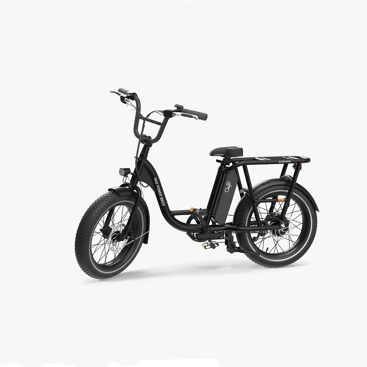 Electric Delivery Bike RadRunner Black Rigged for Maya 3D model