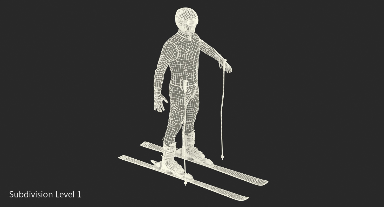 Downhill Olympic Skier 3D