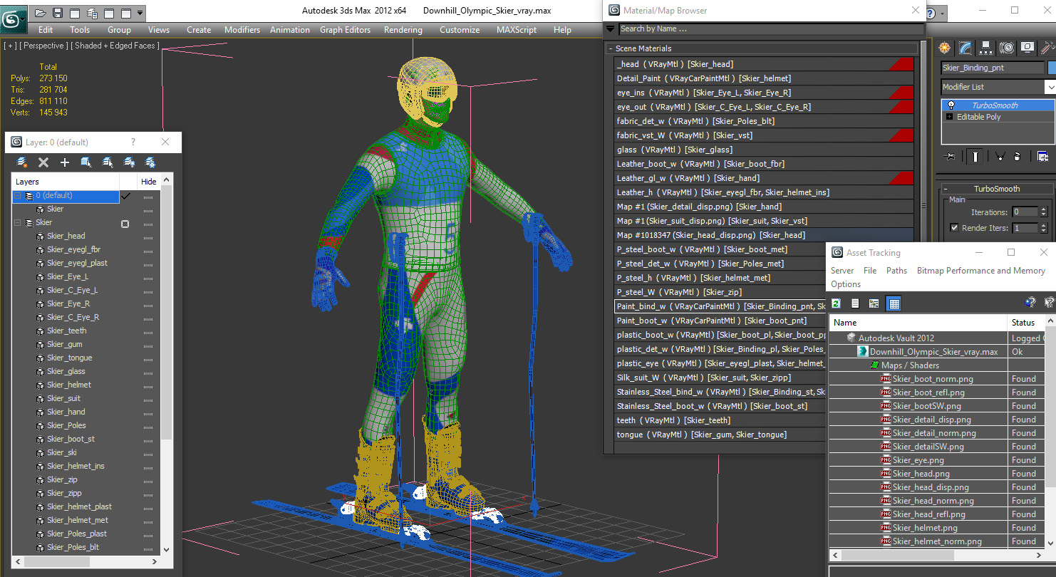 Downhill Olympic Skier 3D