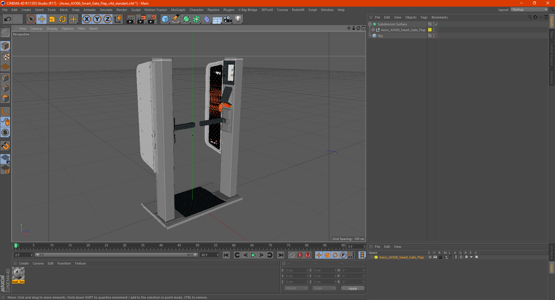 Axess AX500 Smart Gate Flap 3D