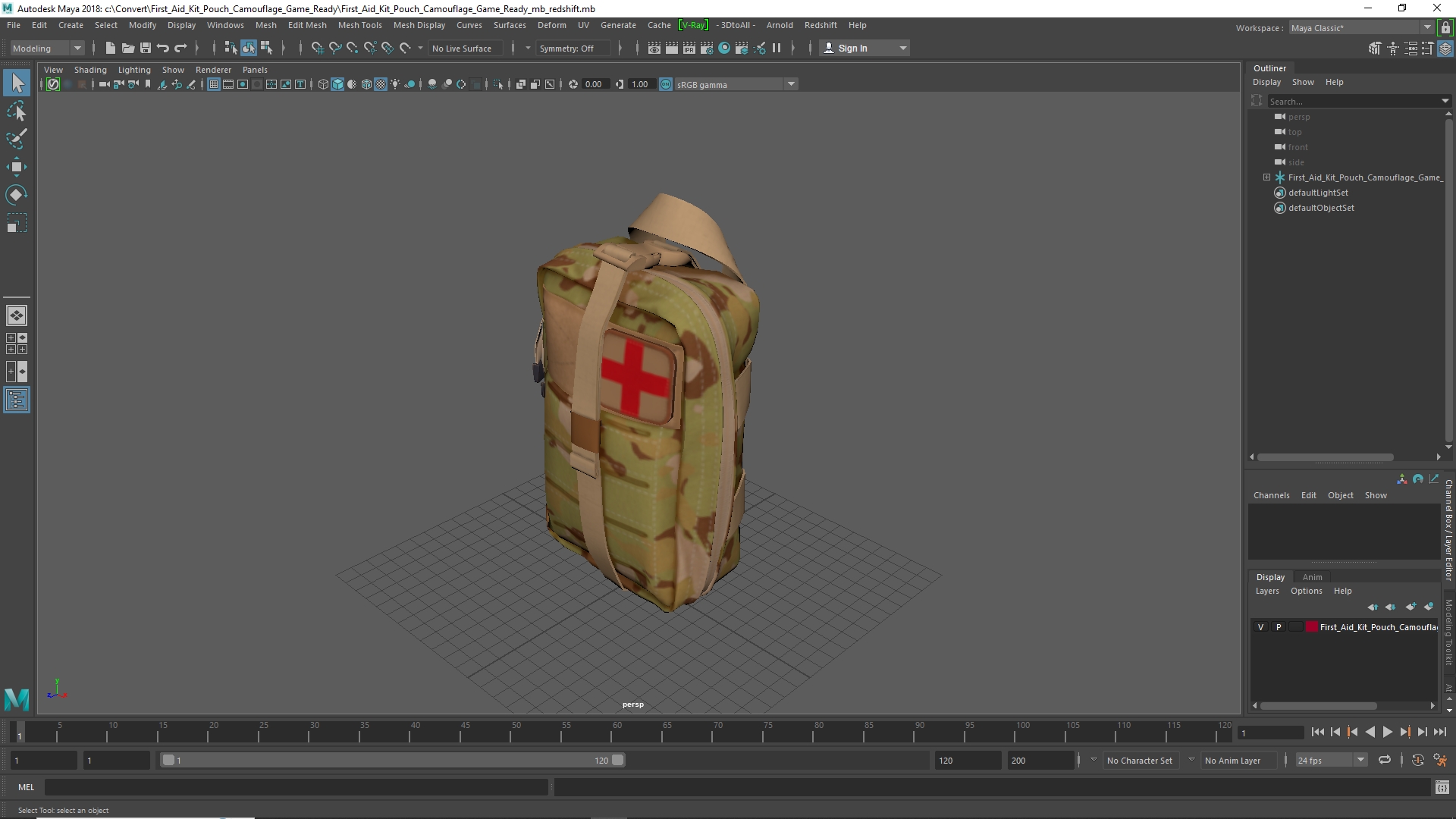 First Aid Kit Pouch Camouflage Game Ready, view 10