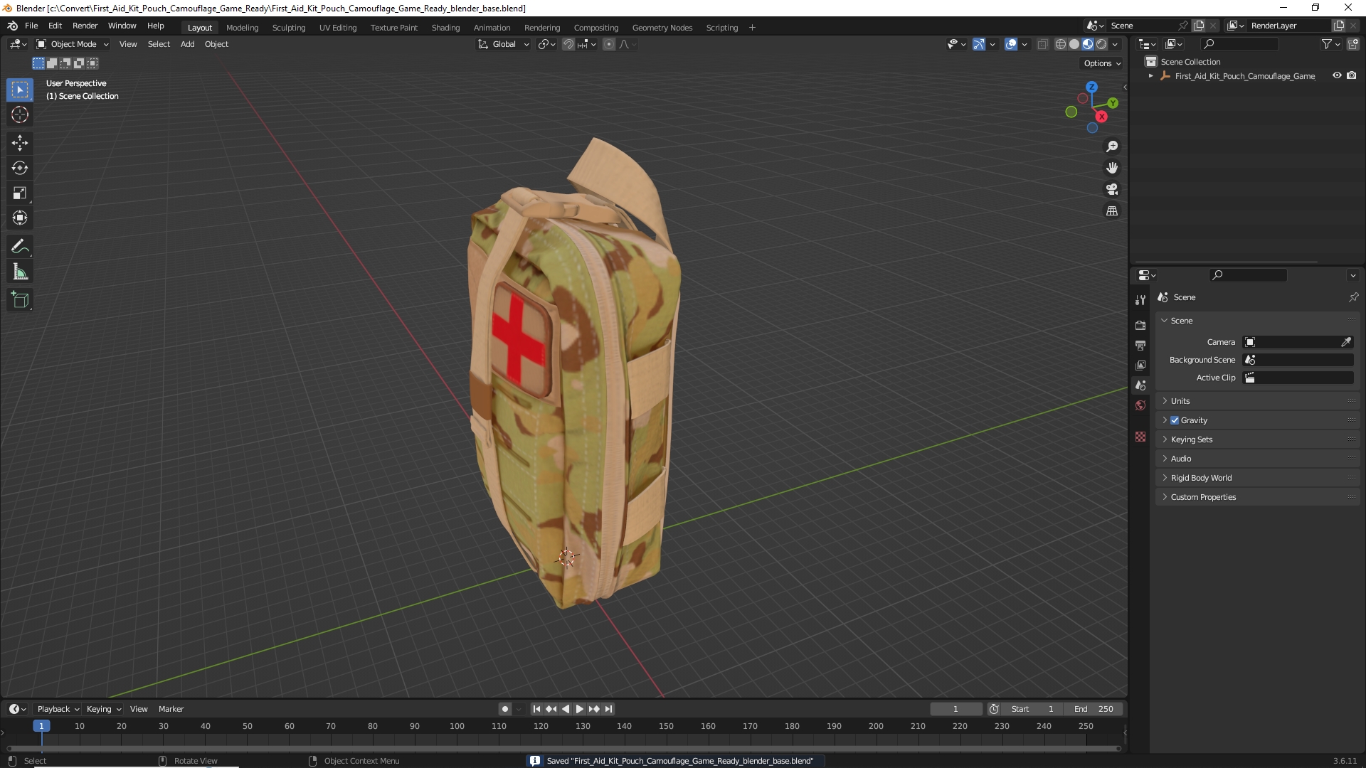 First Aid Kit Pouch Camouflage Game Ready, view 9