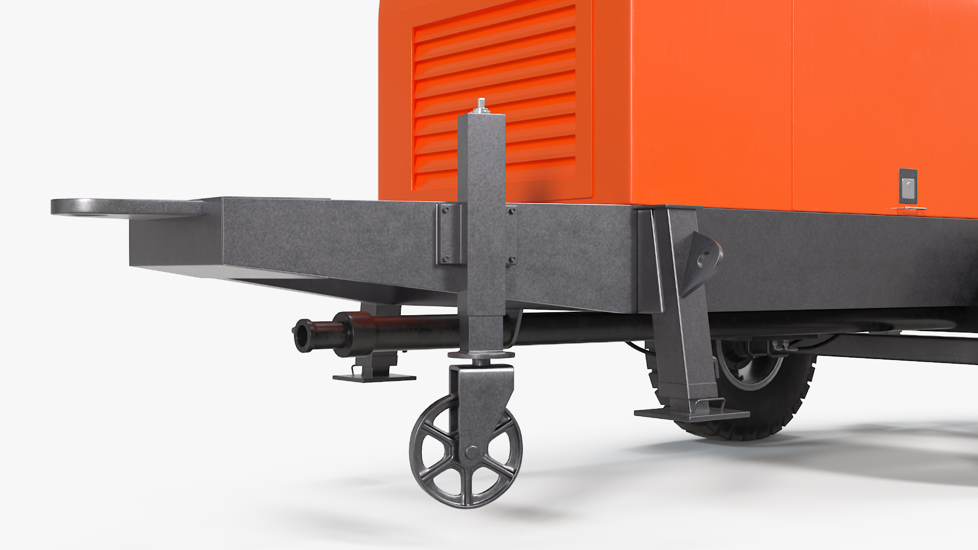3D Portable Concrete Pump on Wheeled Chassis