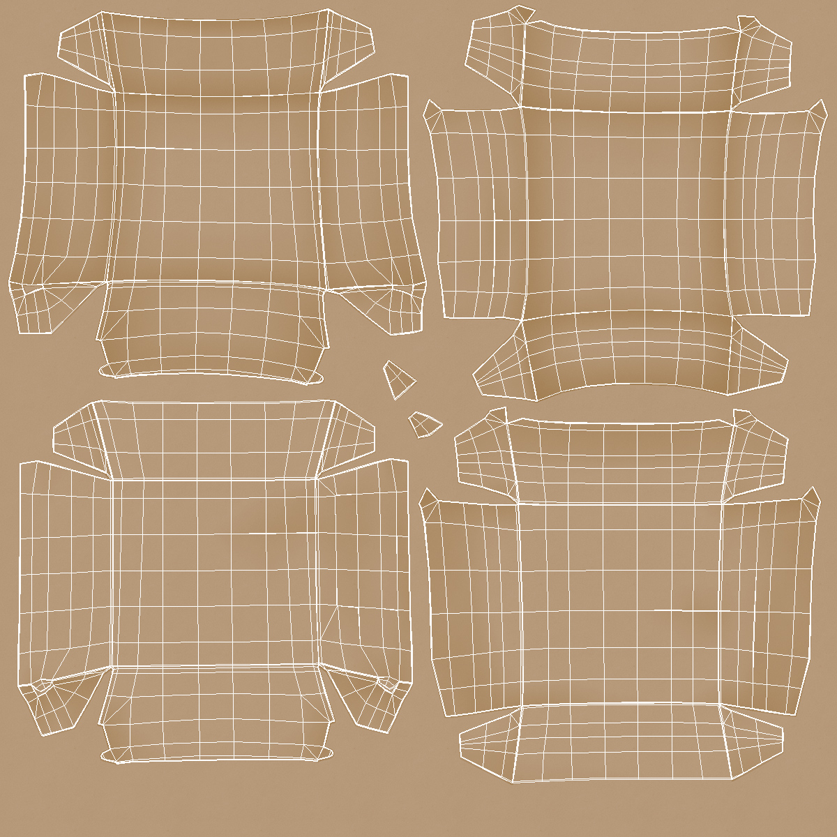 Burger Box Brown Paper 3D