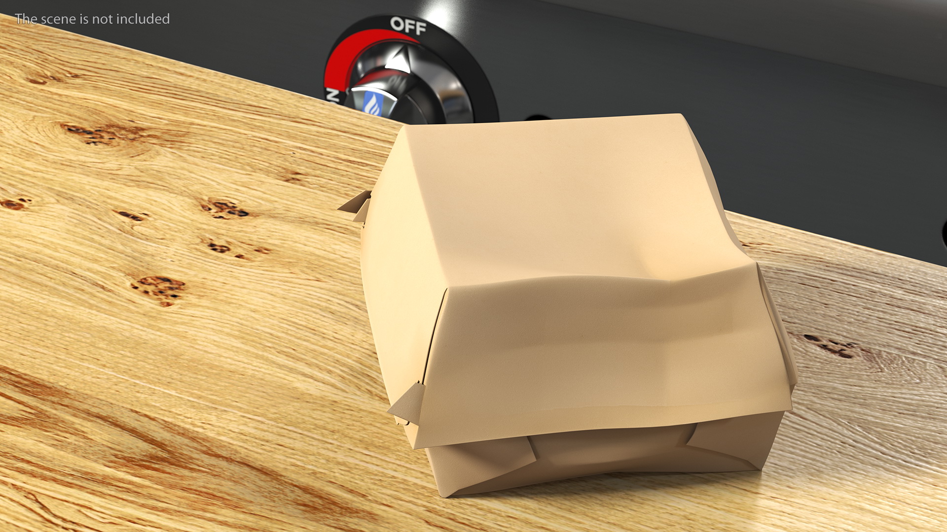 Burger Box Brown Paper 3D