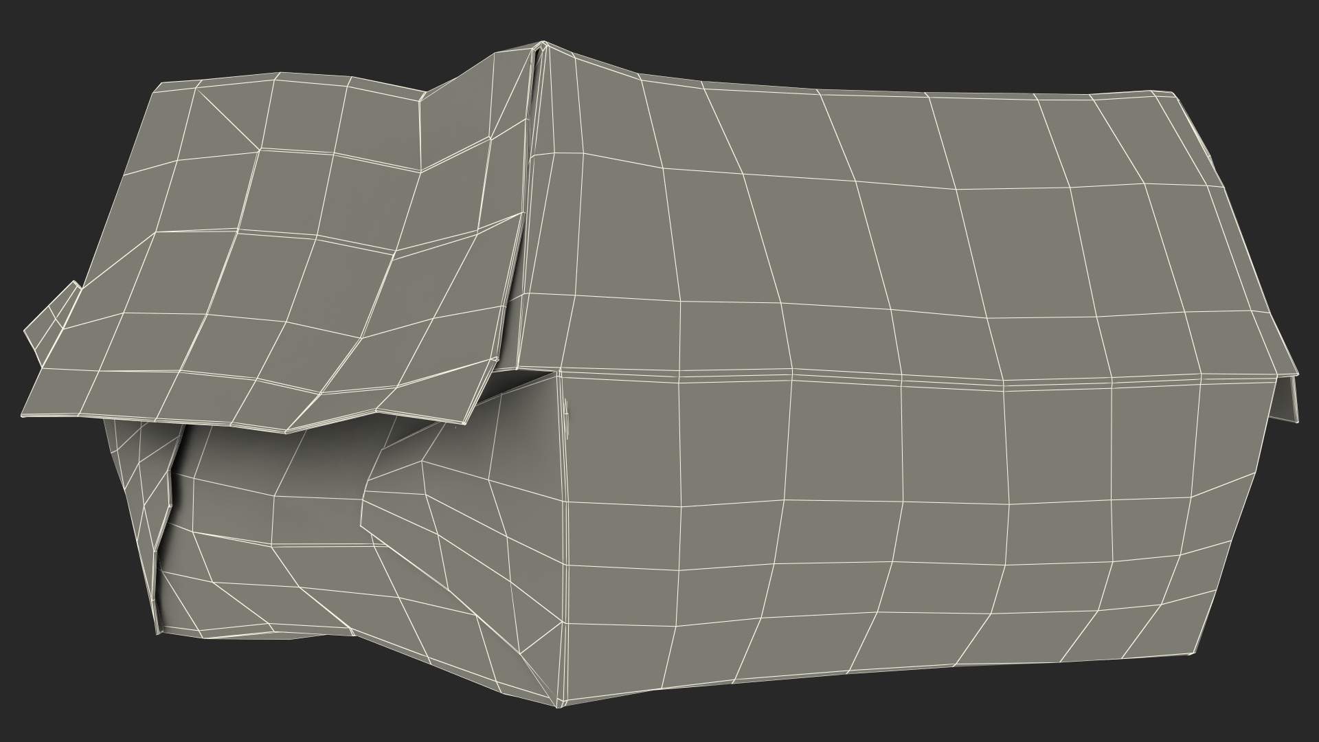 Burger Box Brown Paper 3D