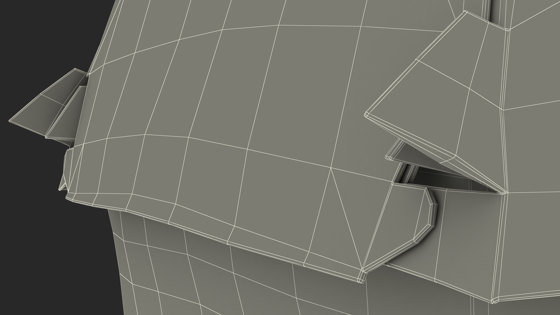 Burger Box Brown Paper 3D