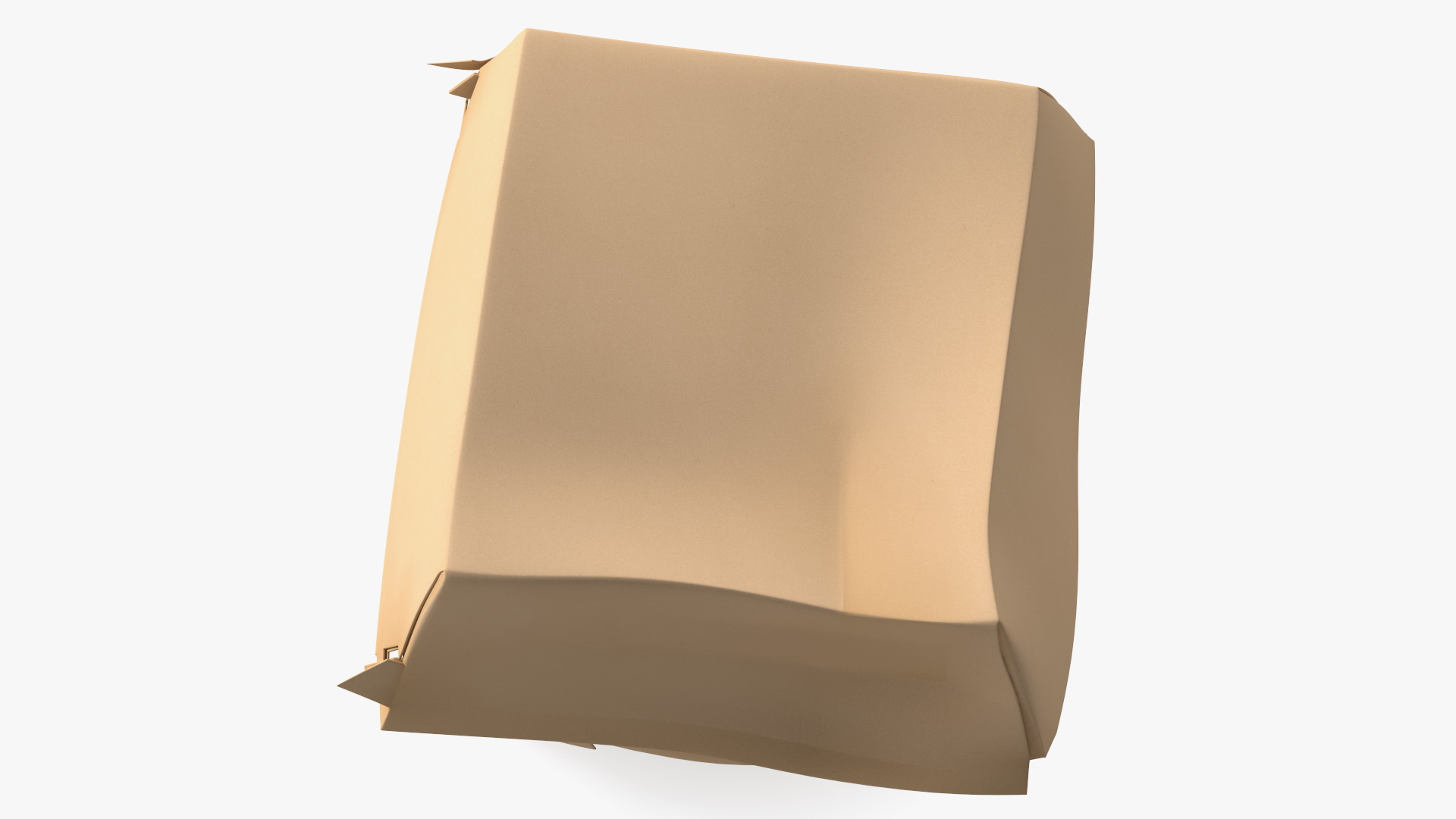 Burger Box Brown Paper 3D