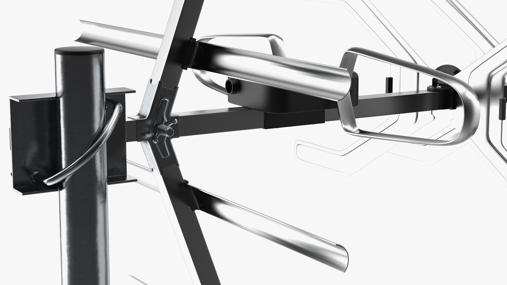 Wideband UHF Digital Aerial 4G Filtered Antenna 3D