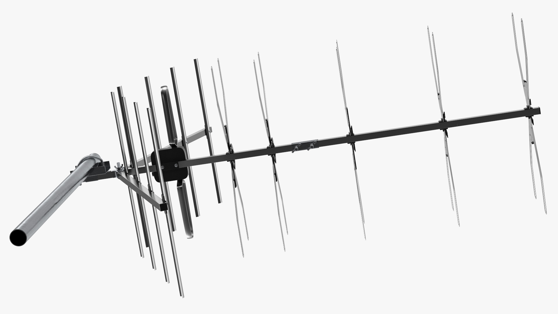 Wideband UHF Digital Aerial 4G Filtered Antenna 3D