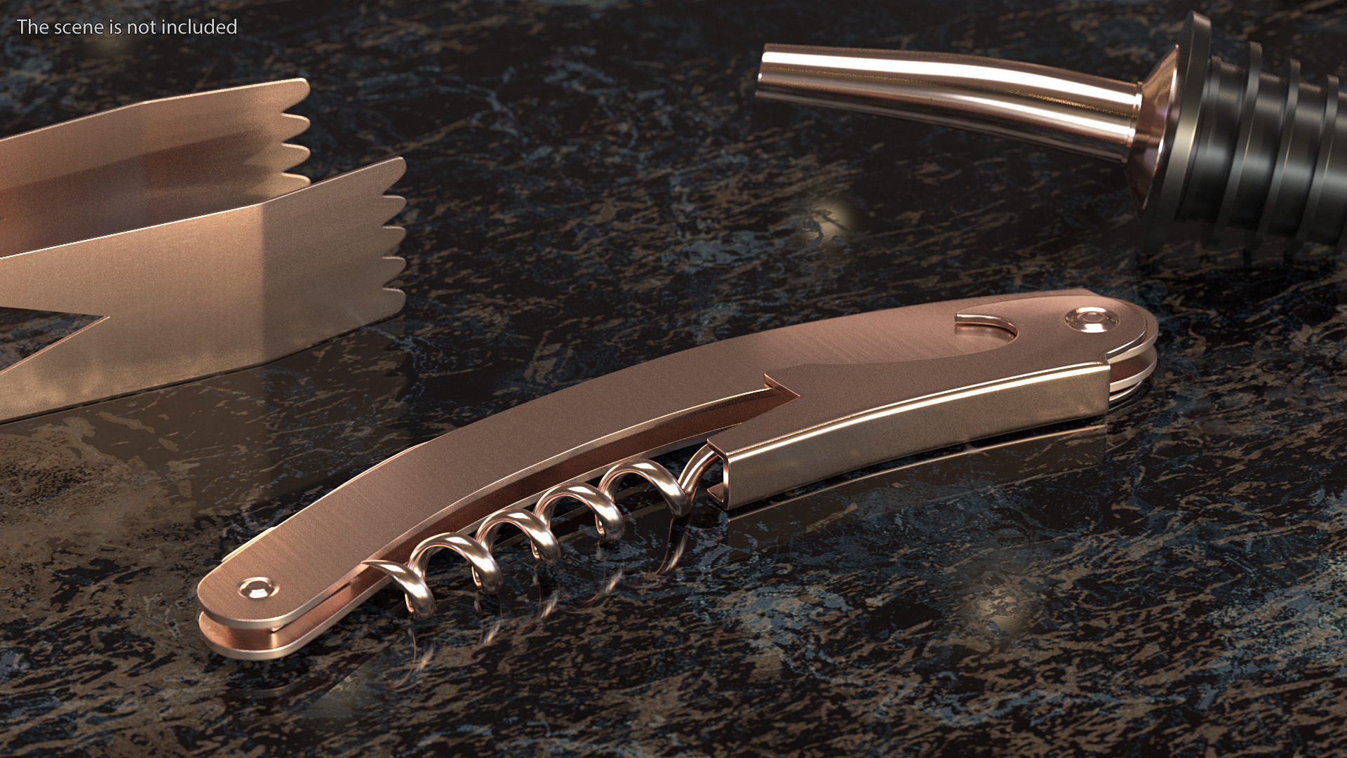 Bartender Kit 12 Piece Copper 3D model