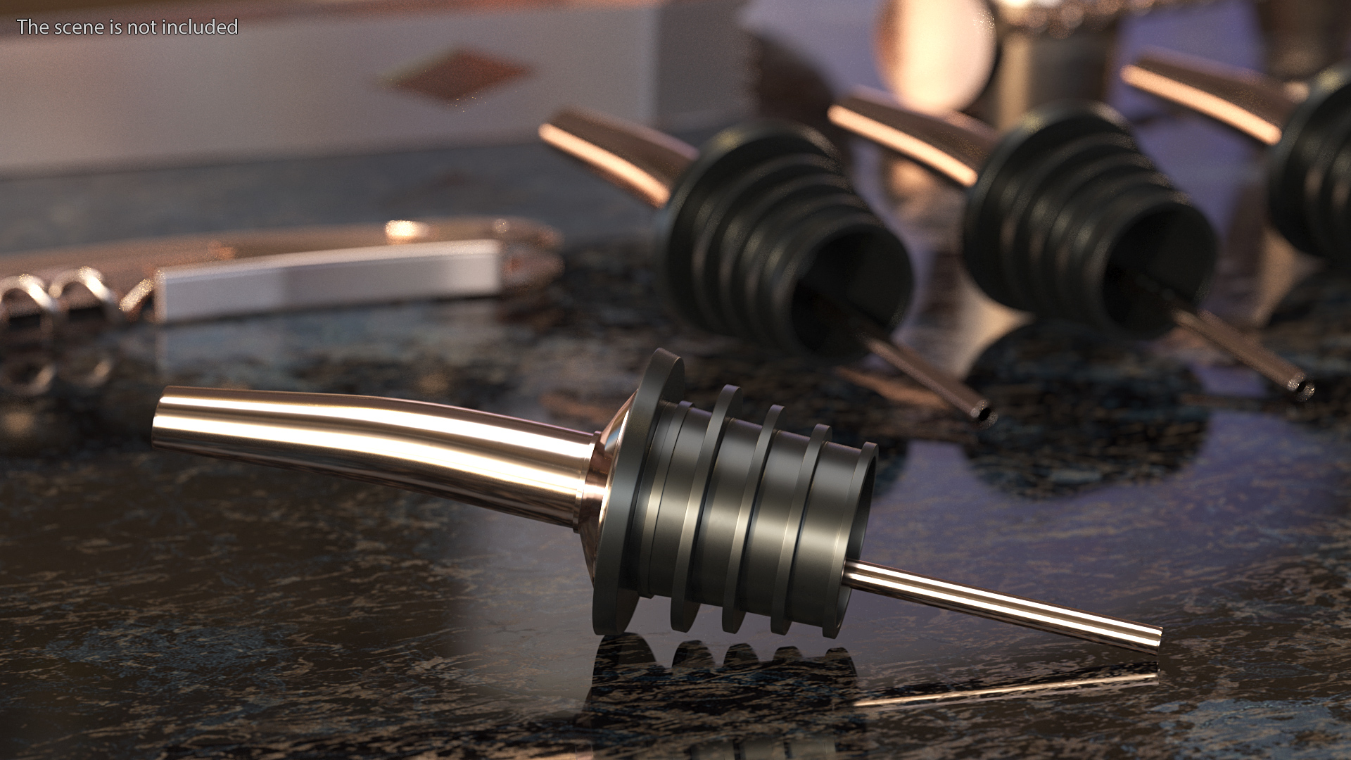 Bartender Kit 12 Piece Copper 3D model