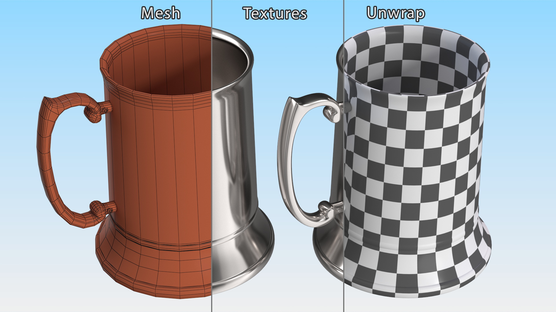 Stainless Steel Beer Mug 3D model