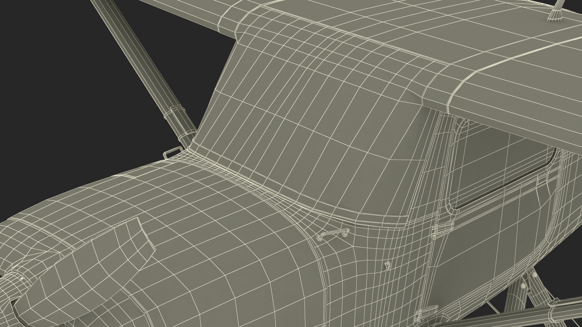 3D model Cessna 150 Seaplane on Floats Rigged for Maya