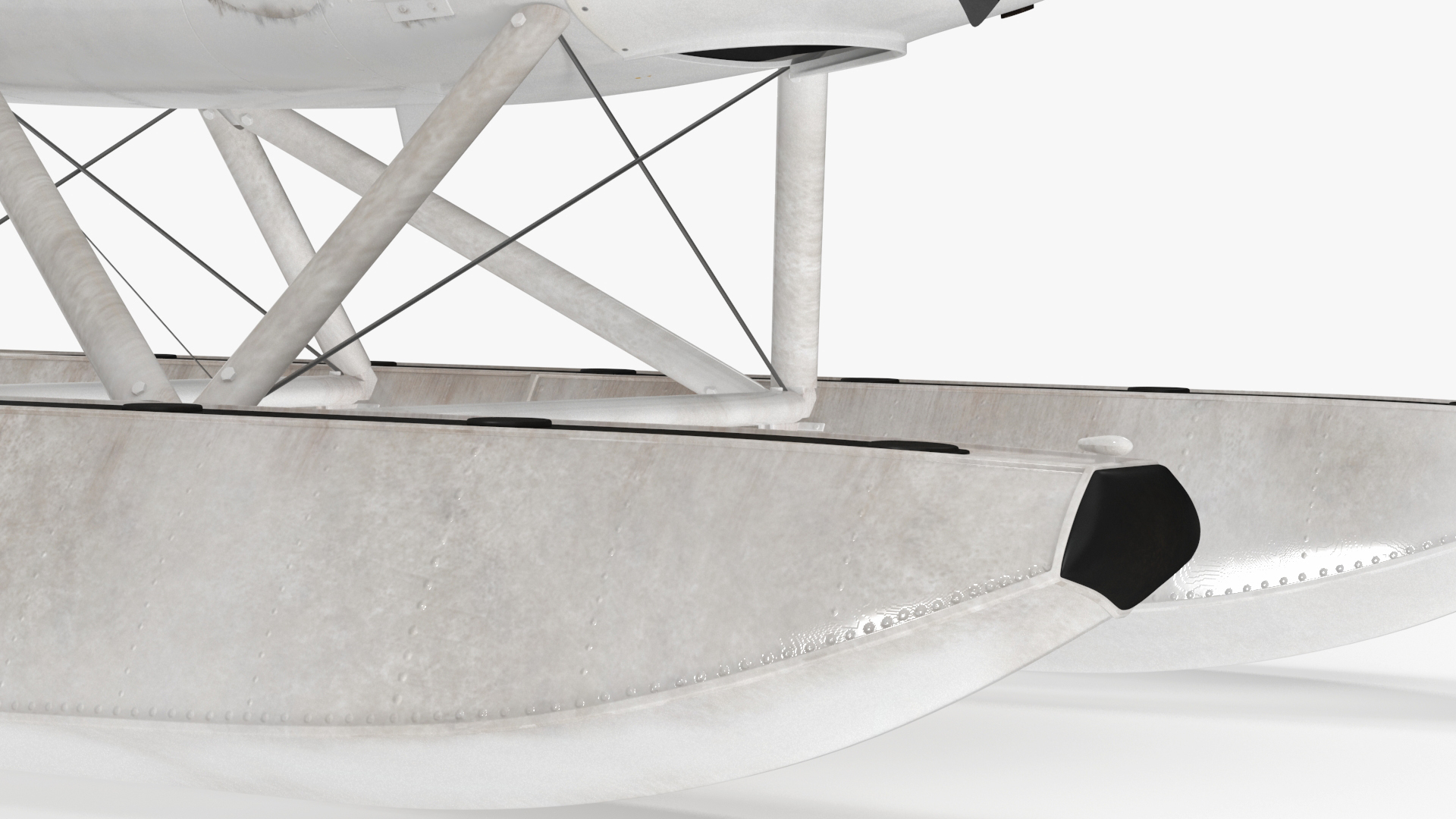 3D model Cessna 150 Seaplane on Floats Rigged for Maya