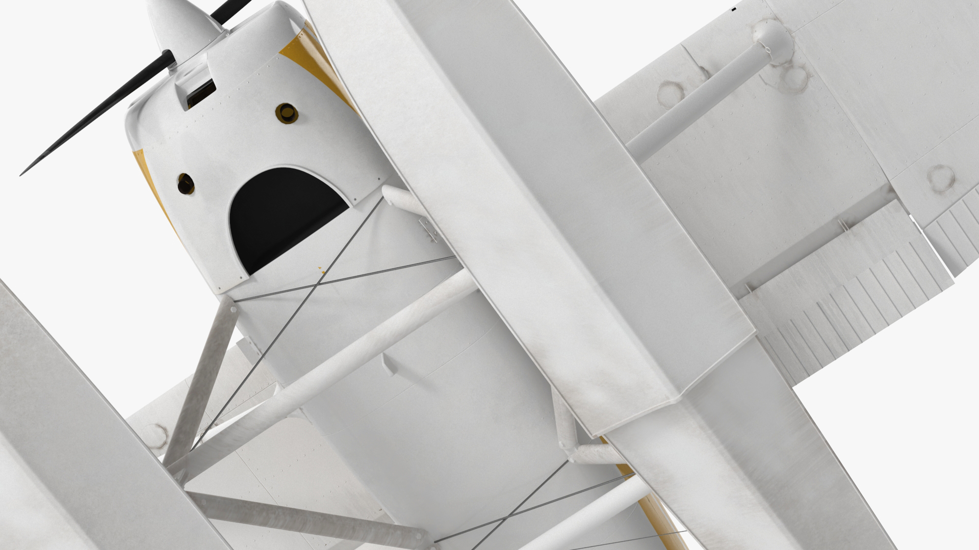 3D model Cessna 150 Seaplane on Floats Rigged for Maya