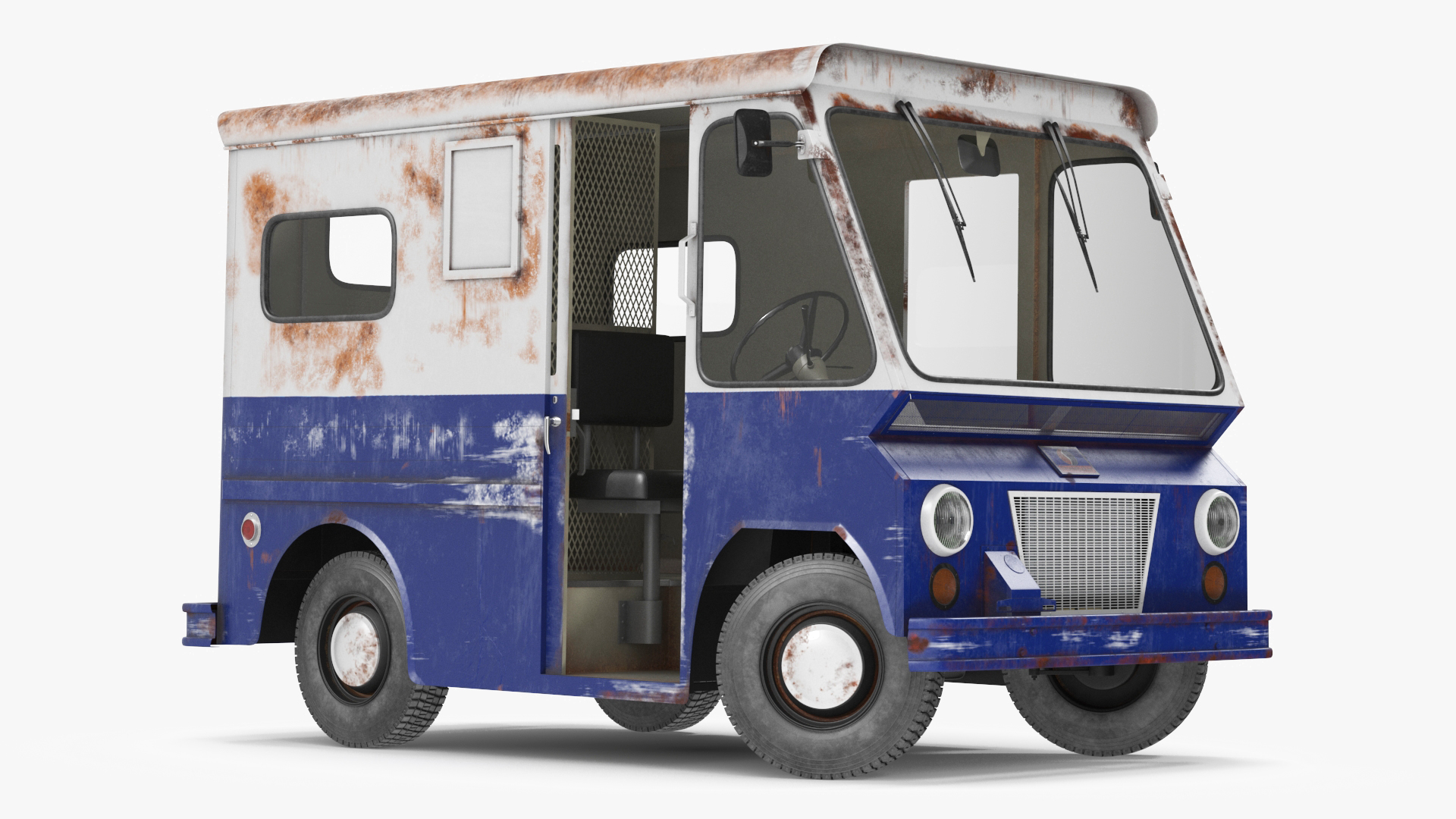 1963 Studebaker ZIP Van Old Rigged 3D model