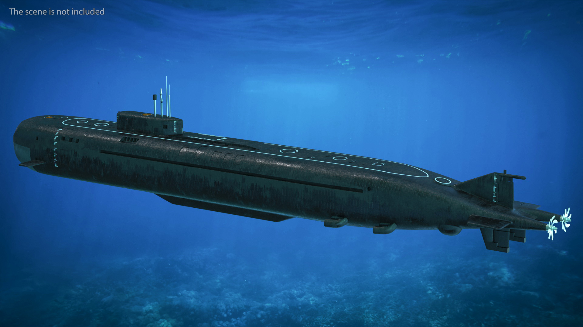 3D model Submarine Belgorod K-329 OSCAR II Rigged