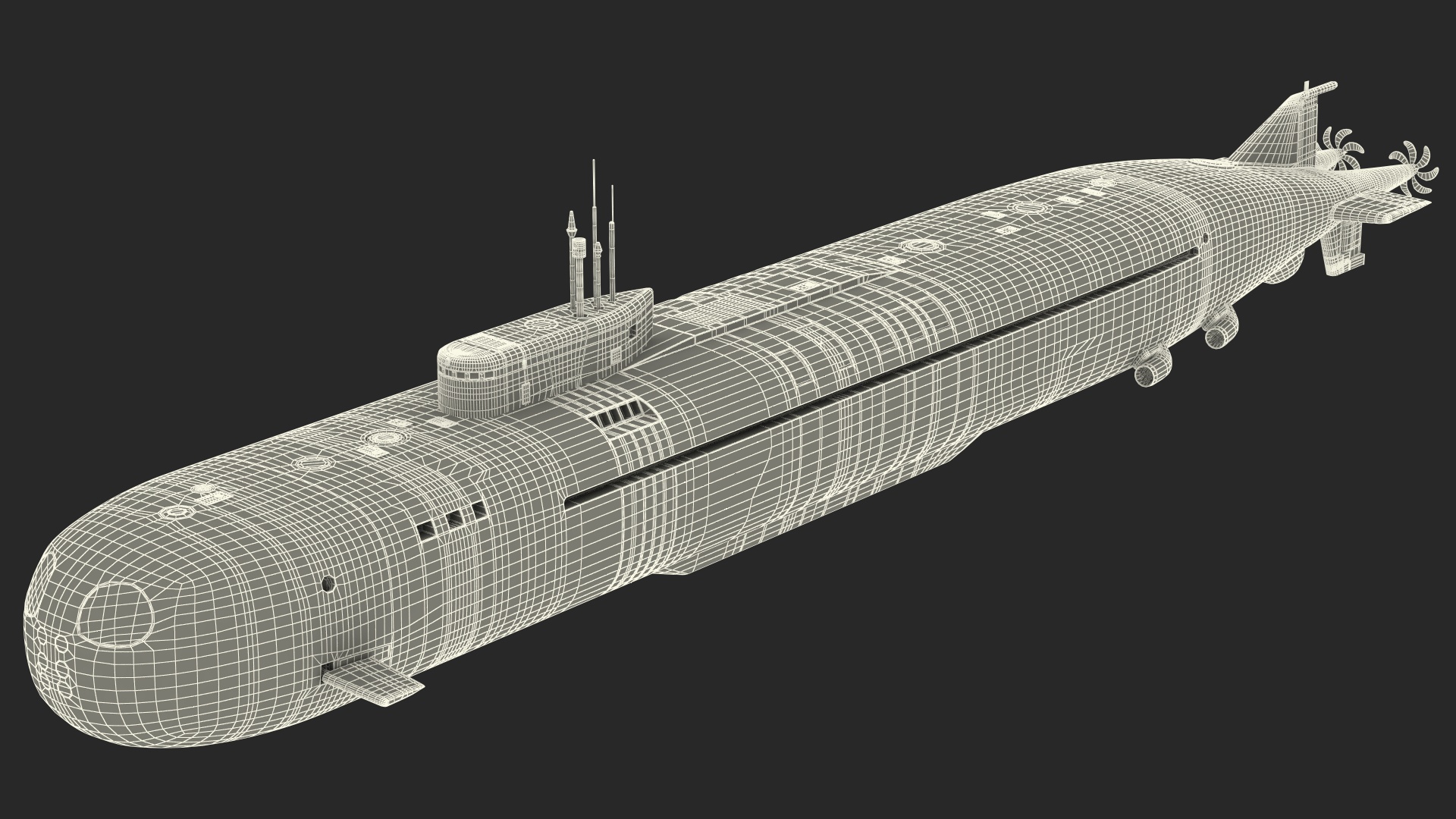 3D model Submarine Belgorod K-329 OSCAR II Rigged