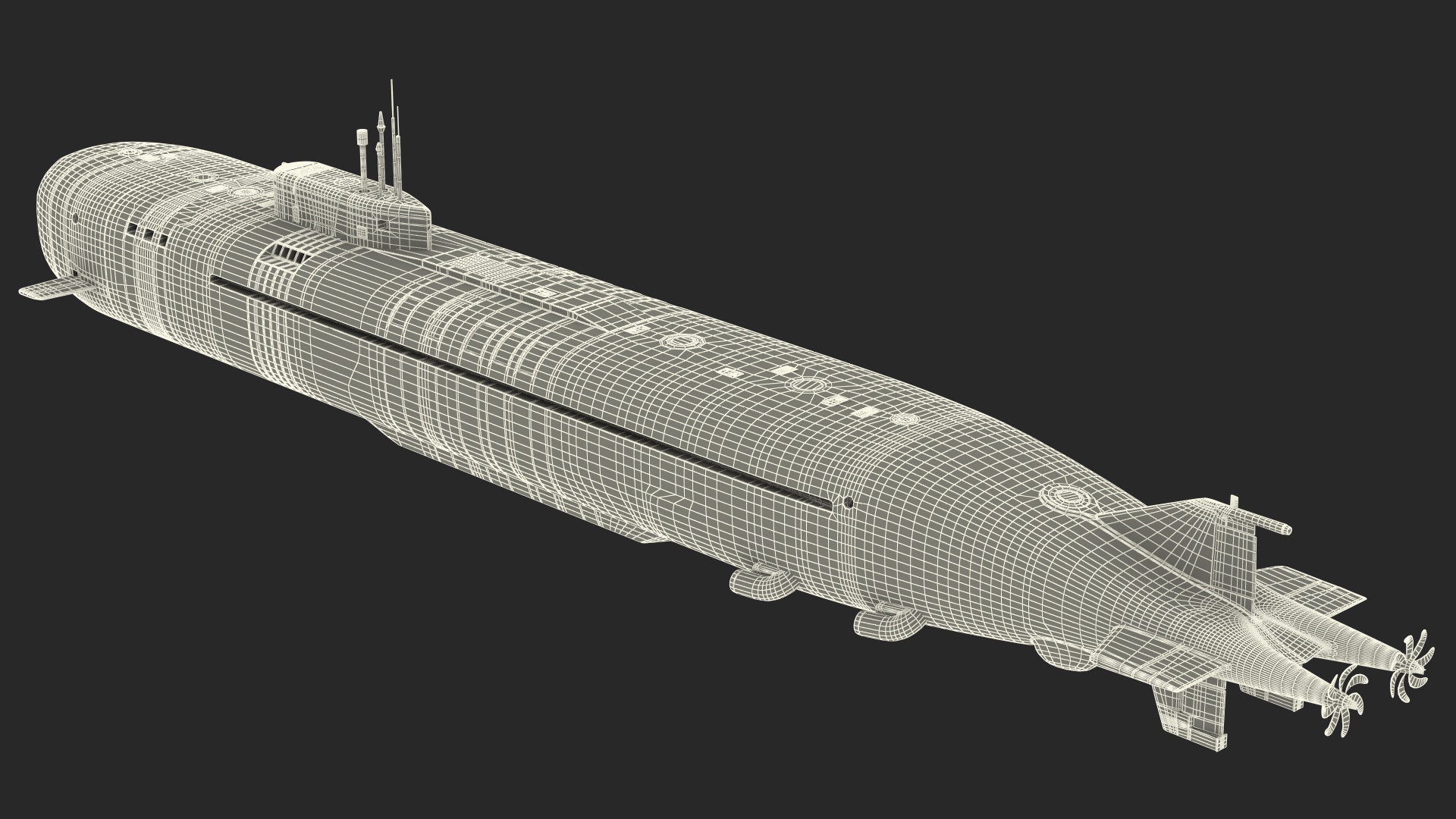3D model Submarine Belgorod K-329 OSCAR II Rigged
