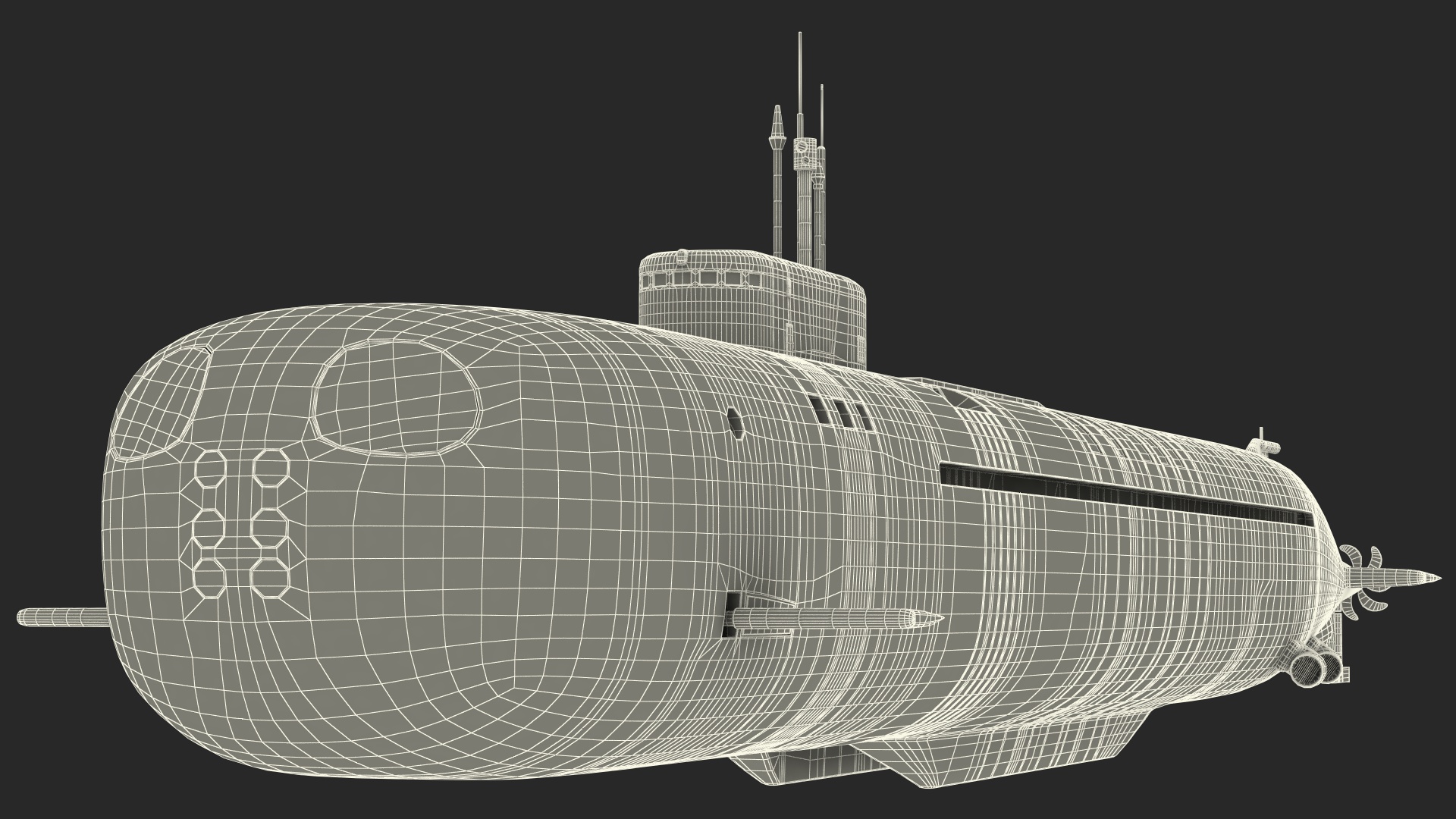 3D model Submarine Belgorod K-329 OSCAR II Rigged