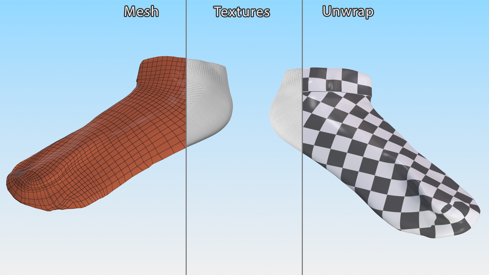 3D model Socks Grey Idle