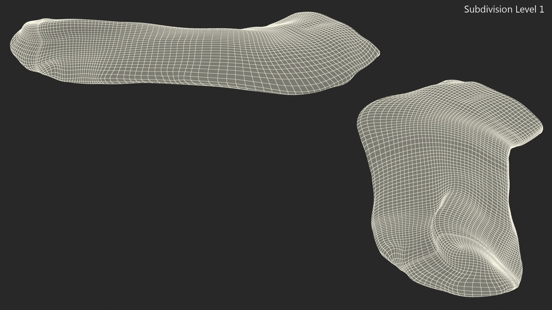 3D model Socks Grey Idle