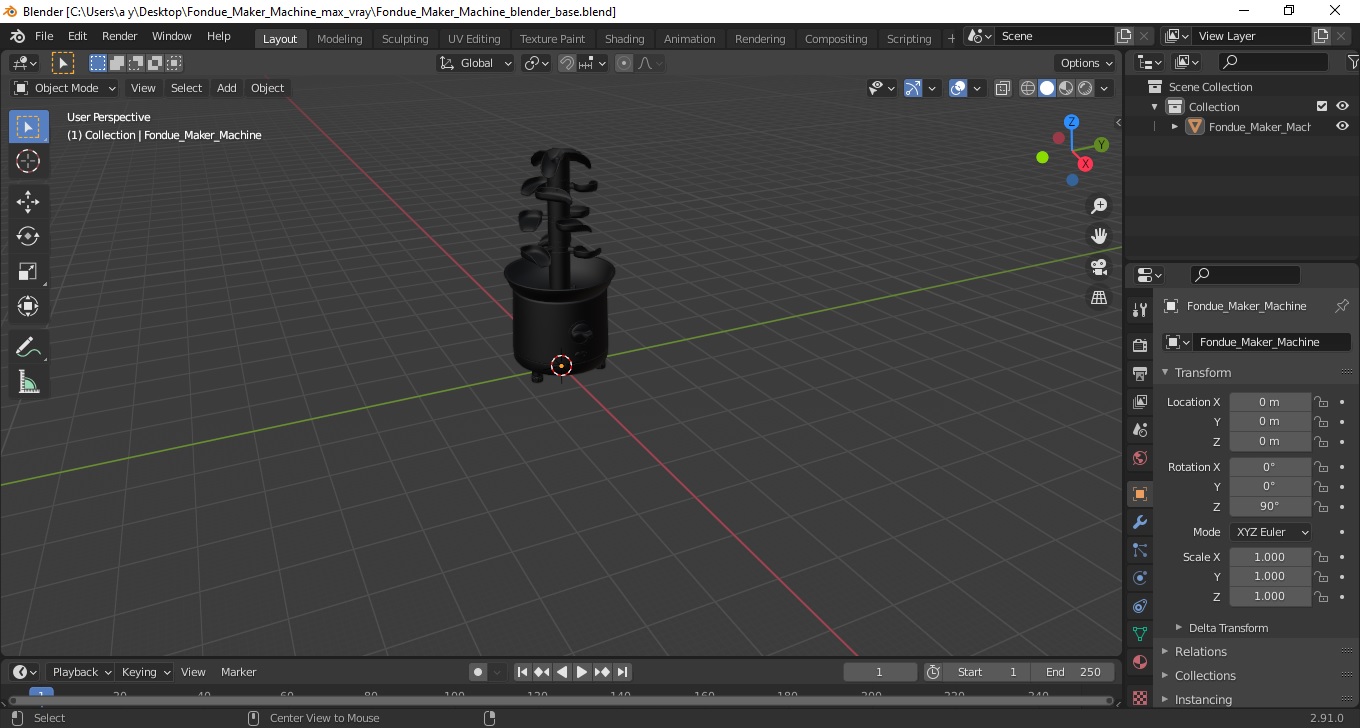 3D model Fondue Maker Machine