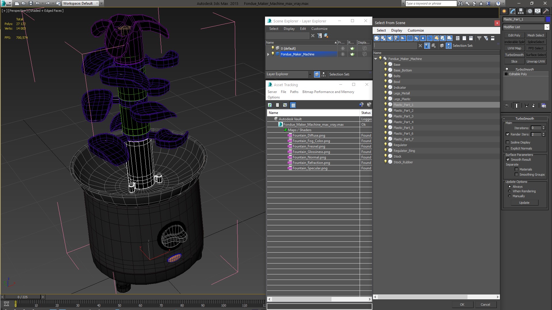 3D model Fondue Maker Machine