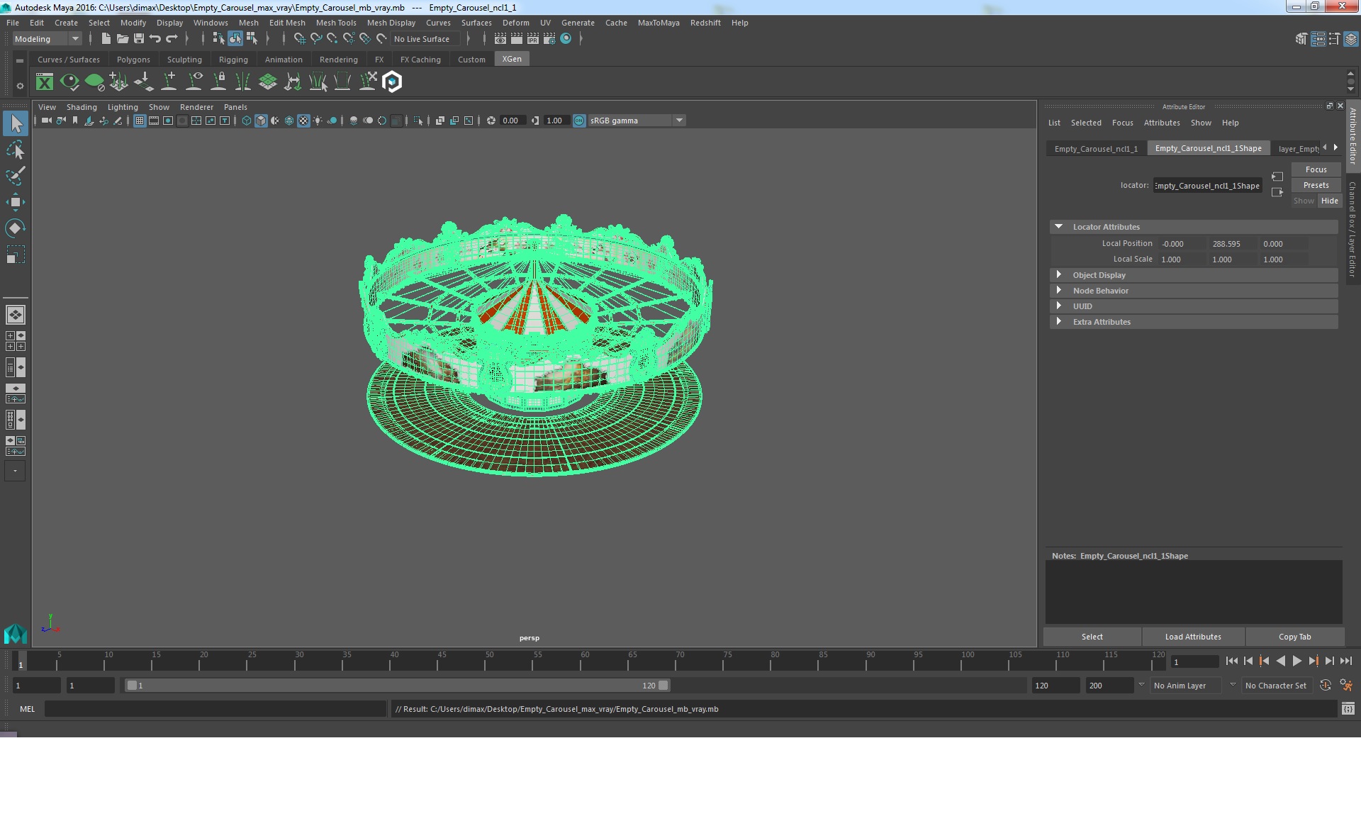 Empty Carousel 3D model
