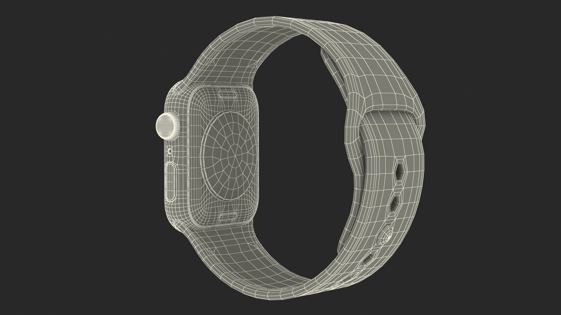 Apple Watch SE Black with Yellow Band 3D