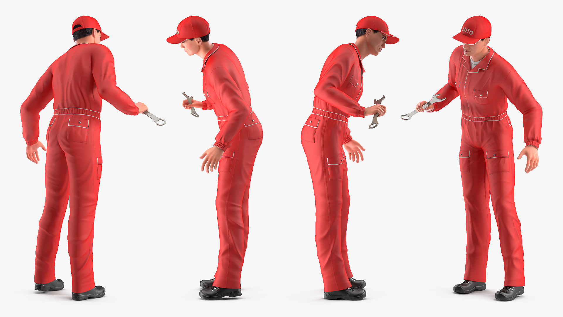 3D model Auto Mechanic Rigged